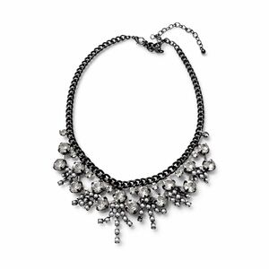Rhinestone Statement Necklace with Adjustable Clasp
